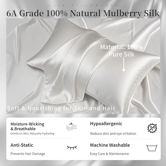 100% Double-Sided Silk Pillowcase - Image 4